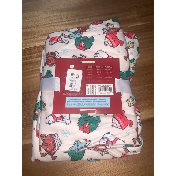 Wondershop Junior Christmas Holiday Kids Pajama Set Flame Resistant Size XL - Picture 9 of 9